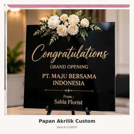 Papan Bunga Akrilik Galuh Mas Karawang